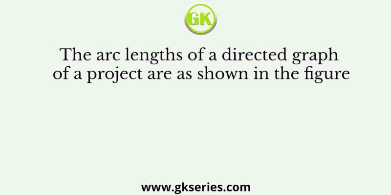 The arc lengths of a directed graph of a project are as shown in the figure