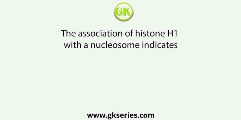 The association of histone H1 with a nucleosome indicates