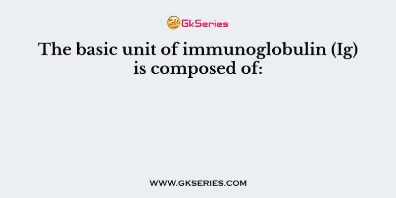 The basic unit of immunoglobulin (Ig) is composed of: