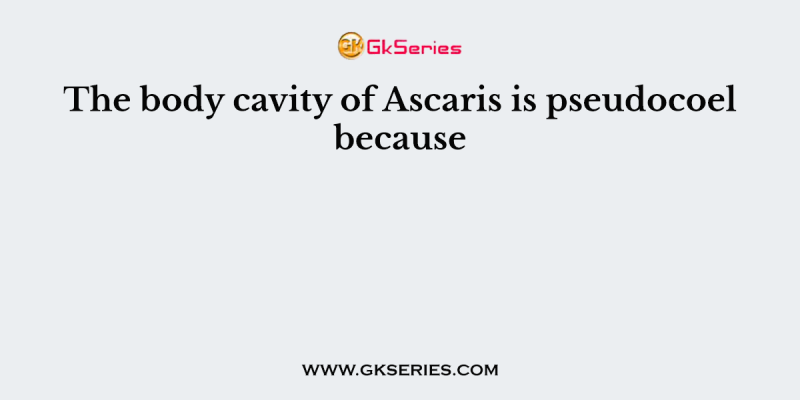 The body cavity of Ascaris is pseudocoel because