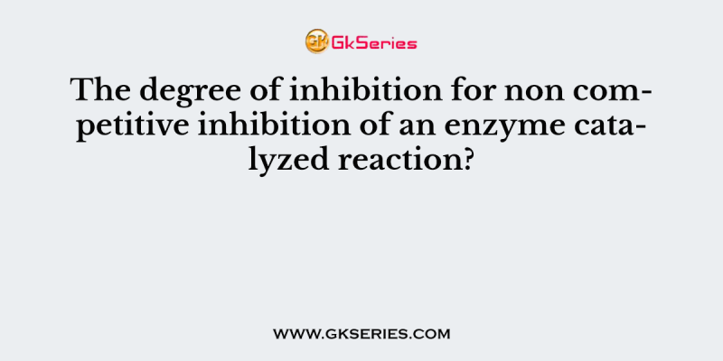 The degree of inhibition for non competitive inhibition of an enzyme catalyzed reaction?