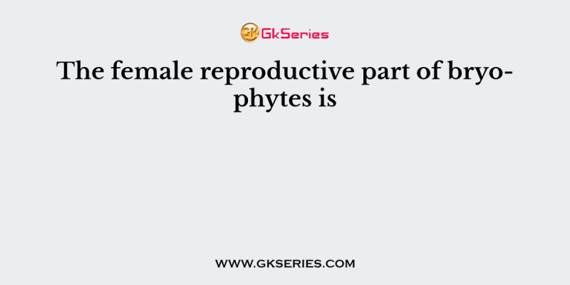 The female reproductive part of bryophytes is