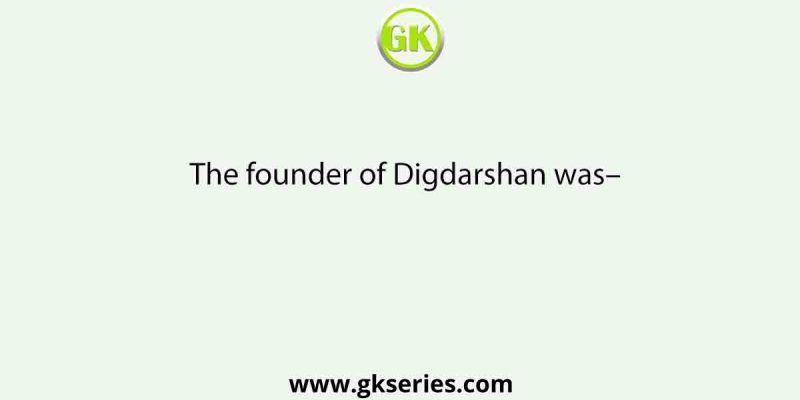 The founder of Digdarshan was–