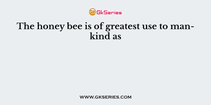 The honey bee is of greatest use to mankind as
