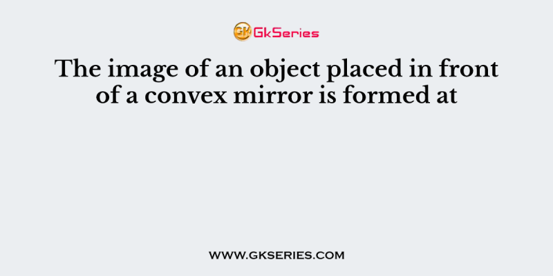 The image of an object placed in front of a convex mirror is formed at