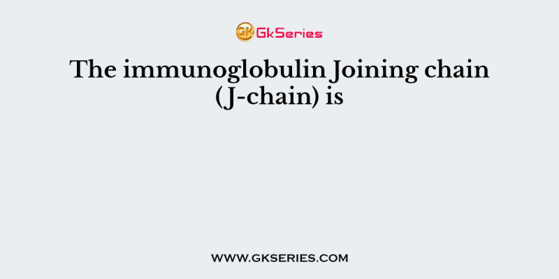 The immunoglobulin Joining chain (J-chain) is