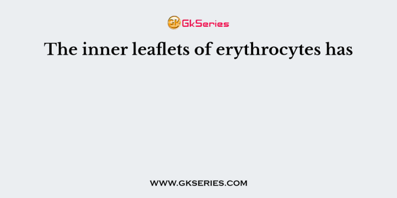 The inner leaflets of erythrocytes has