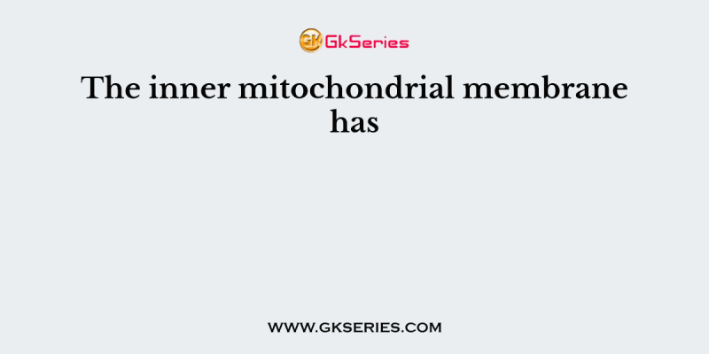 The inner mitochondrial membrane has