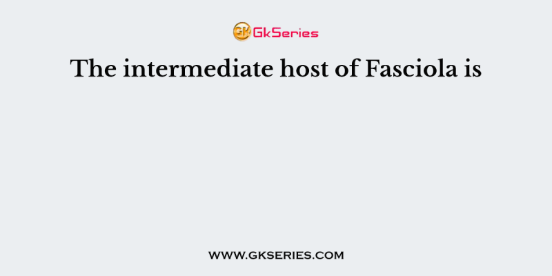 The intermediate host of Fasciola is