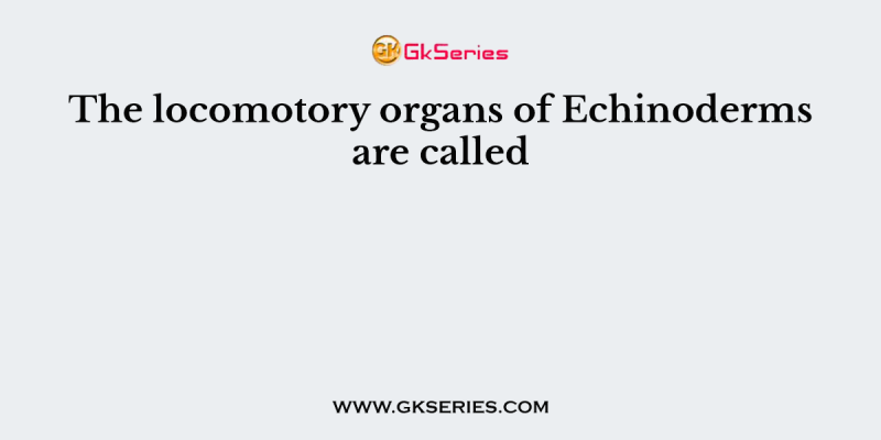 The locomotory organs of Echinoderms are called
