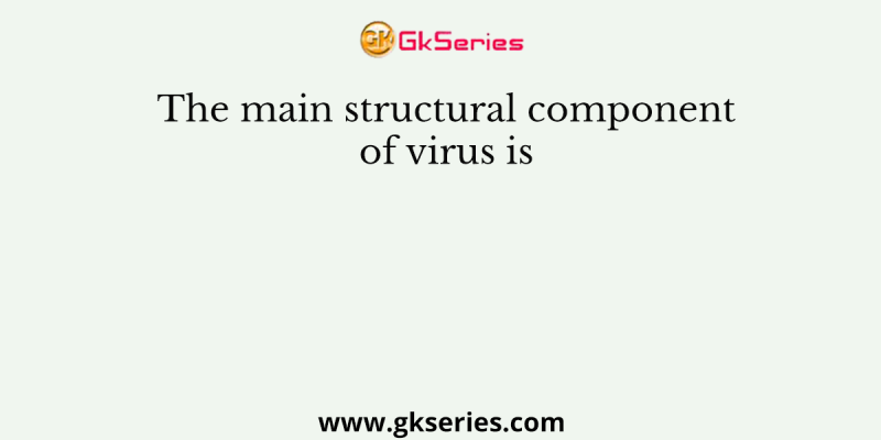 The main structural component of virus is