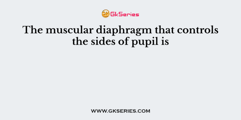 The muscular diaphragm that controls the sides of pupil is