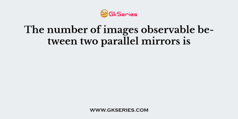 The number of images observable between two parallel mirrors is