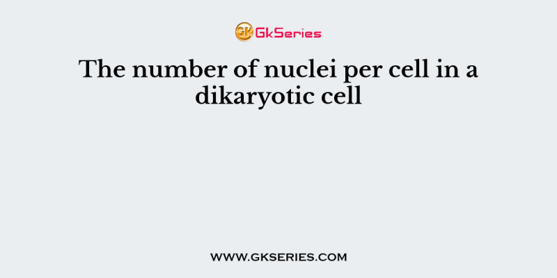 The number of nuclei per cell in a dikaryotic cell
