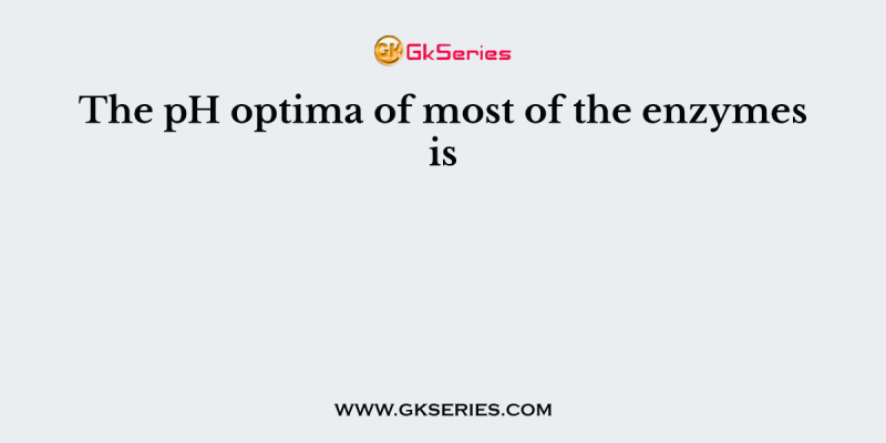 The pH optima of most of the enzymes is