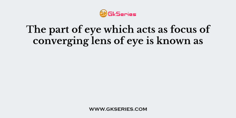 The part of eye which acts as focus of converging lens of eye is known as