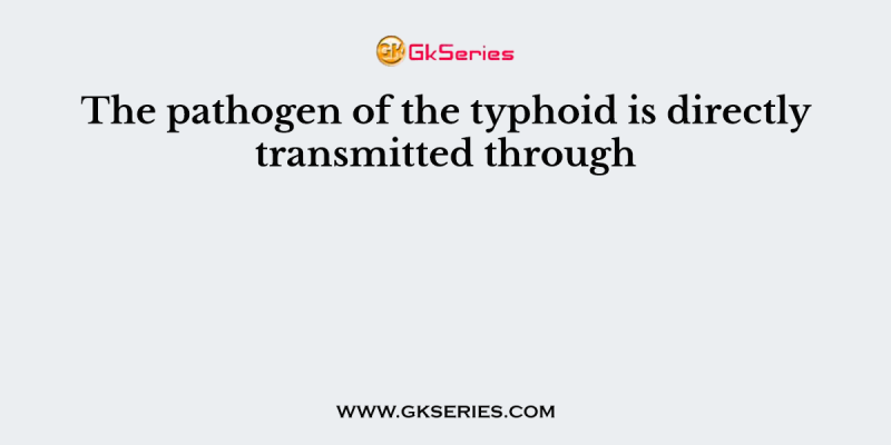 The pathogen of the typhoid is directly transmitted through