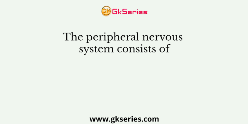 The peripheral nervous system consists of