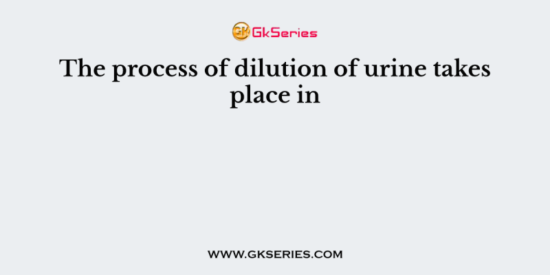 The process of dilution of urine takes place in