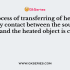 The transfer of heat from hotter body to colder body is called