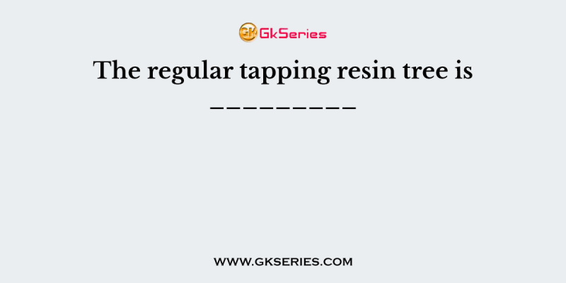 The regular tapping resin tree is _________