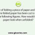The sequence of folding a piece of paper and the manner in which the folded paper has been cut is shown in the following figures. How would this paper look when unfolded?