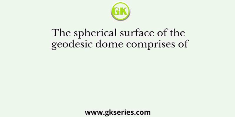 The spherical surface of the geodesic dome comprises of