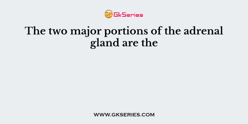 The two major portions of the adrenal gland are the