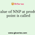 The value of NNP at consumer point is called the