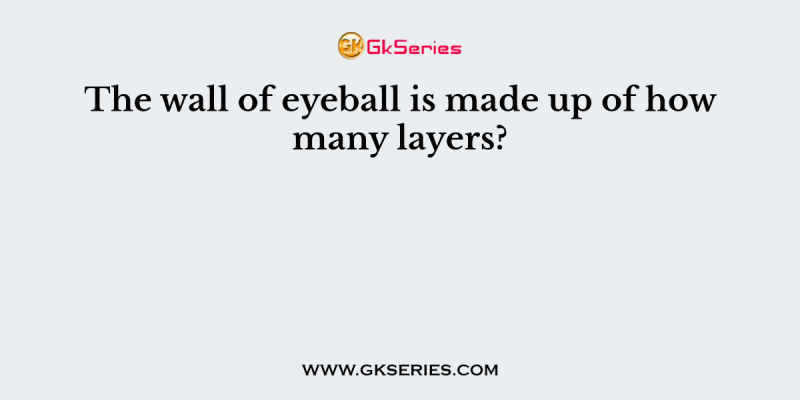 The wall of eyeball is made up of how many layers?