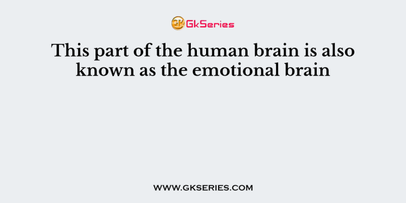 This part of the human brain is also known as the emotional brain