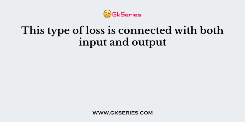 This type of loss is connected with both input and output