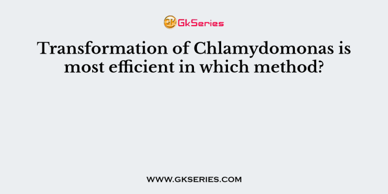 Transformation of Chlamydomonas is most efficient in which method?