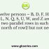 Ten persons – B, C, D, E, F, G, H, I, J, and K of three generations family are sitting in two concentric circular tables facing