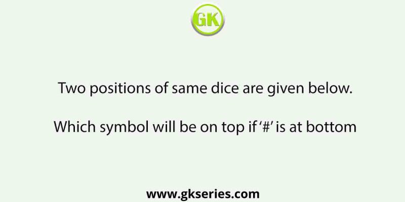 Two positions of same dice are given below.