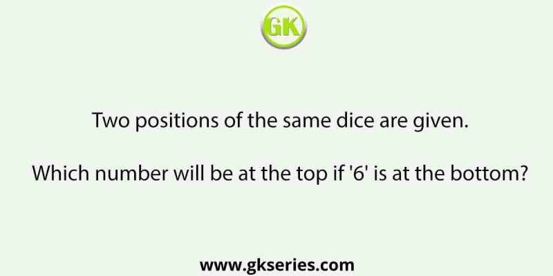 Two positions of the same dice are given.