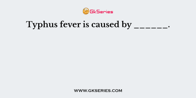Typhus fever is caused by ______