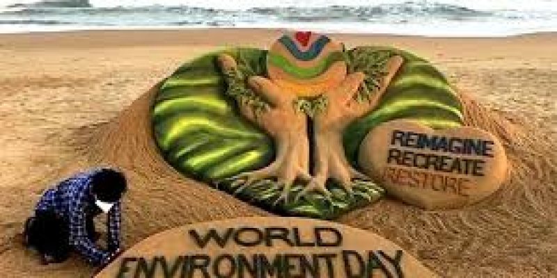 UNEP praises a sand art made by Sudarsan Pattnaik