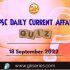 UPSC Daily Current Affairs Quiz: 19th September 2022