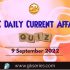 UPSC Daily Static Quiz: 9th September 2022