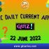 Daily Quiz on Current Affairs by Gkseries – 22 June 2022