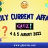 Current Affairs for Competitive Exam by Gkseries –4 & 5 August 2022