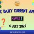 Daily Quiz on Current Affairs by Gkseries – 3 & 4 July 2022