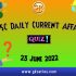 Daily Quiz on Current Affairs by Gkseries – 23 June 2022