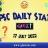 UPSC Daily Current Affairs Quiz: 17 July 2022