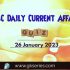 UPSC Daily Static Quiz: 26 January 2023