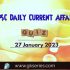 Daily Quiz on Current Affairs by Gkseries – 27 January 2023