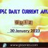 UPSC Daily Static Quiz: 30 January 2023