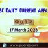 UPSC Daily Static Quiz: 17 March 2023