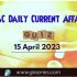 UPSC Daily Static Quiz: 15 April 2023